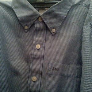 Abercrombie & F Young Mens XL PinPoint Gingham Shirt